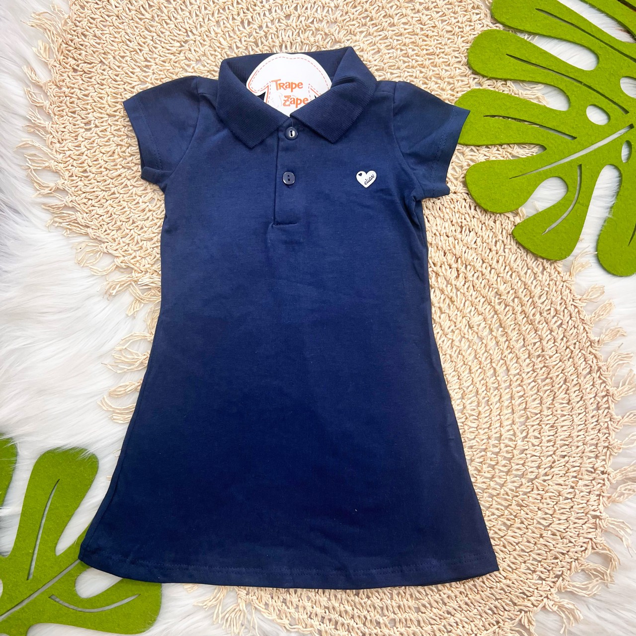 Vestido Gola Polo - Marinho